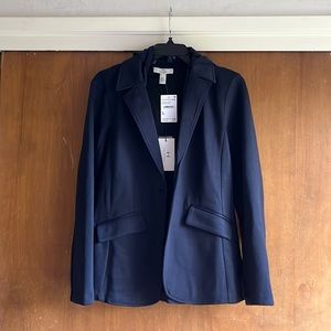 NWT Halston Studio Nordstrom Rack Navy Sport Blazer with Hood